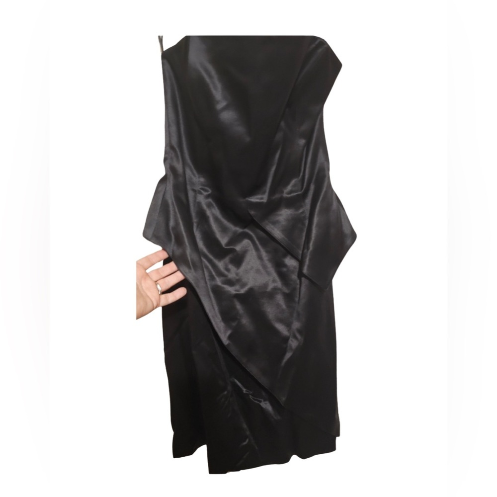 Pristine 80’s Escada strapless corset tuxedo dress